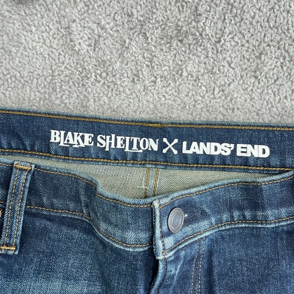 NEW Blake Shelton x Lands End Men's 40x32 Straight Leg Jeans Fox River Wash - Picture 7 of 10